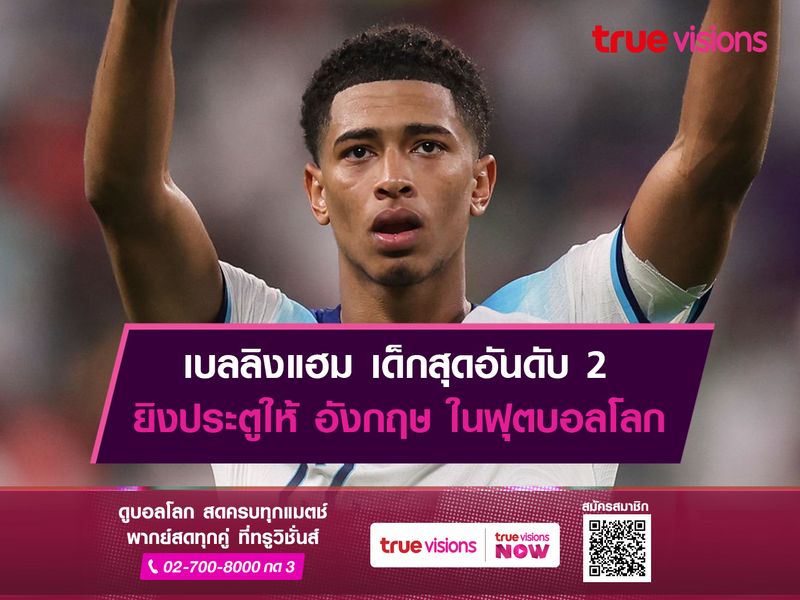 เบลลิงแฮม เด็กสุดอันดับ 2 ยิงประตูให้ อังกฤษ ในฟุตบอลโลก	