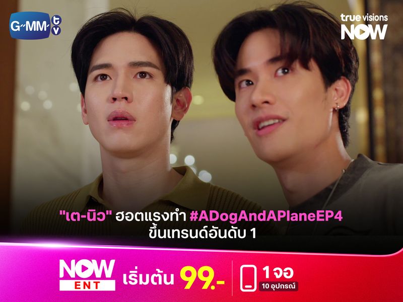 เต-นิว" ฮอตแรงทำ #ADogAndAPlane ขึ้นเทรนด์อันดับ 1